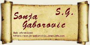 Sonja Gaborović vizit kartica